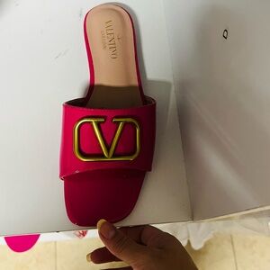 Women's Fuchsia Slide Sandals